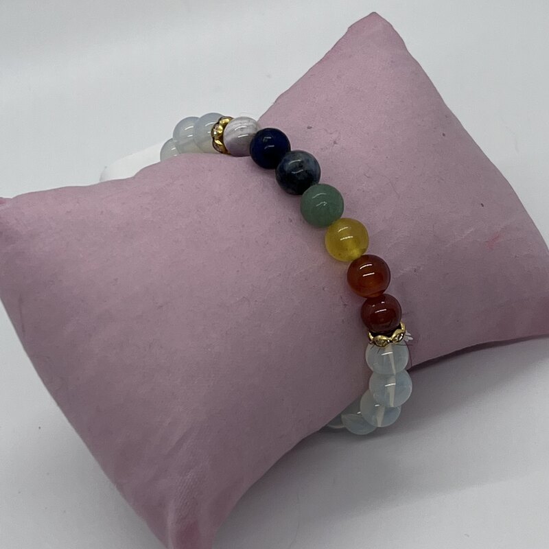 Opalite Chakra Stretchy Bracelet