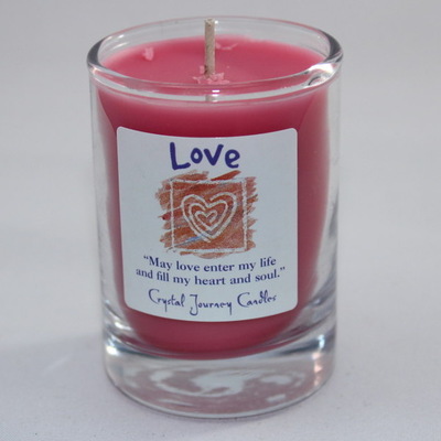 Love Votive in Glass